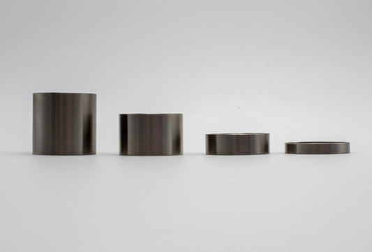 Titanium headset spacers - natural brushed