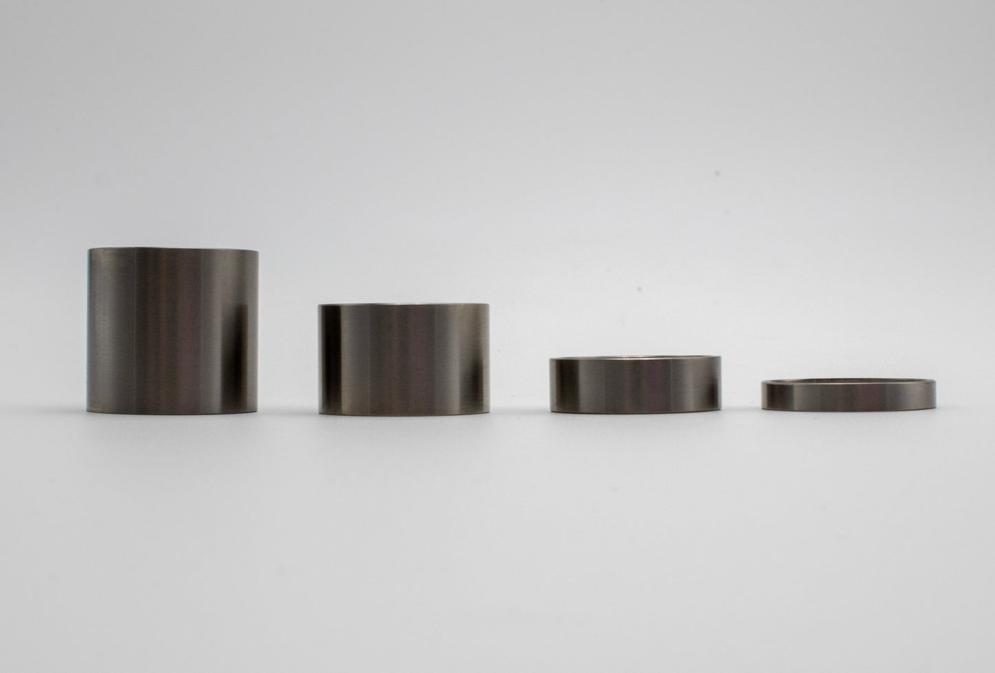 Titanium headset spacers - natural brushed