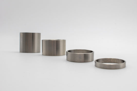 Titanium headset spacers - natural brushed