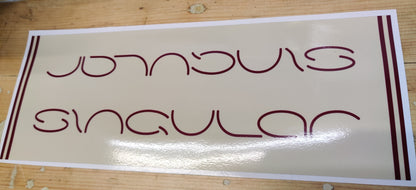 Singular downtube vinyl decals