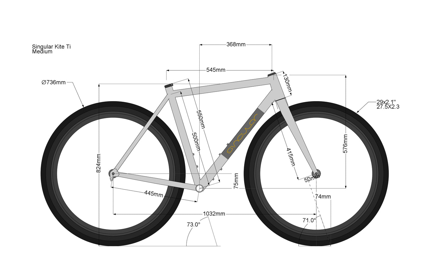 Kite Titanium frameset - standard